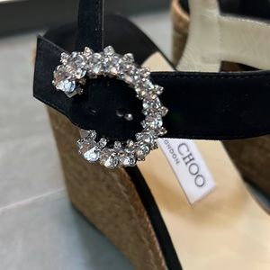 Jimmy Choo espadrilles.